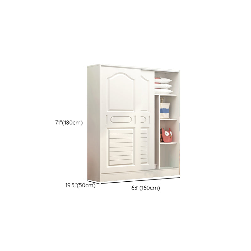 Contemporary Style Wardrobe Armoire Wood Wardrobe Closet With Door