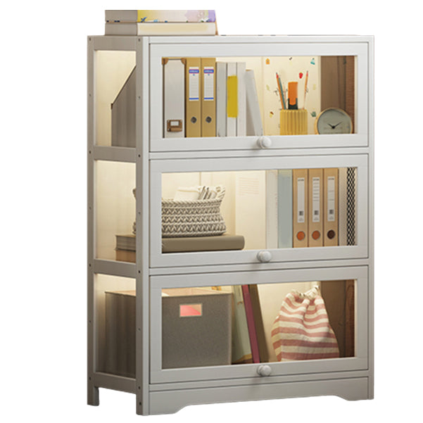 White Bamboo Standard Kids Bookcase Scandinavian Freestanding Bookcase