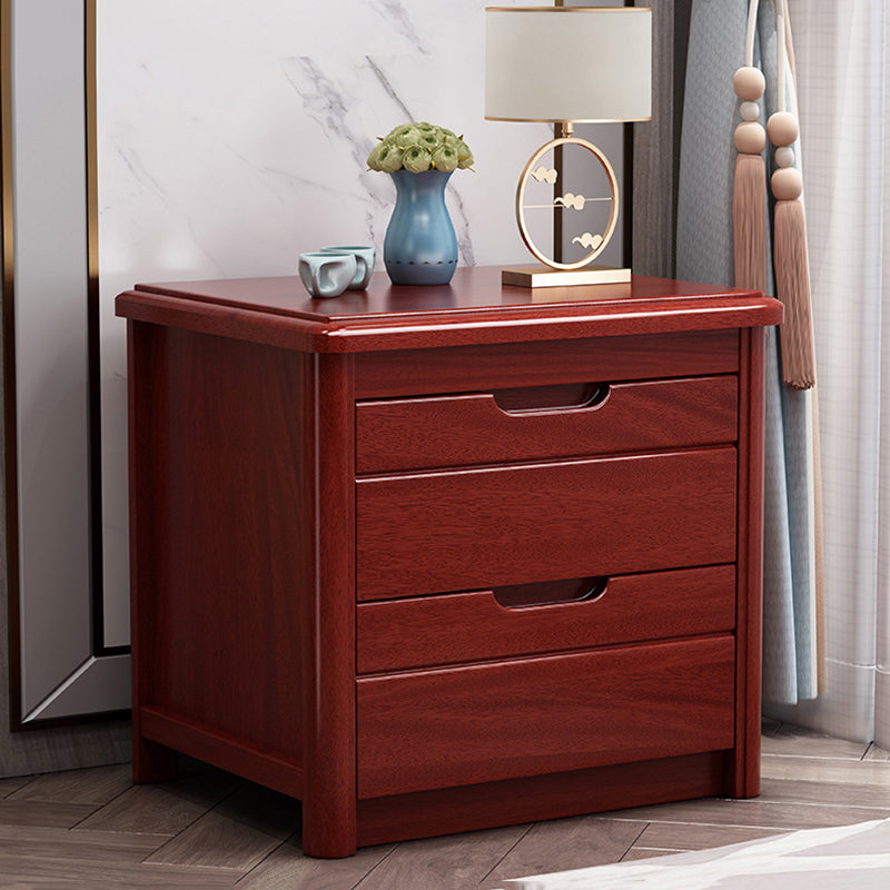 Storage Narrow Nightstand Solid Wood Kids Nightstand with Drawers