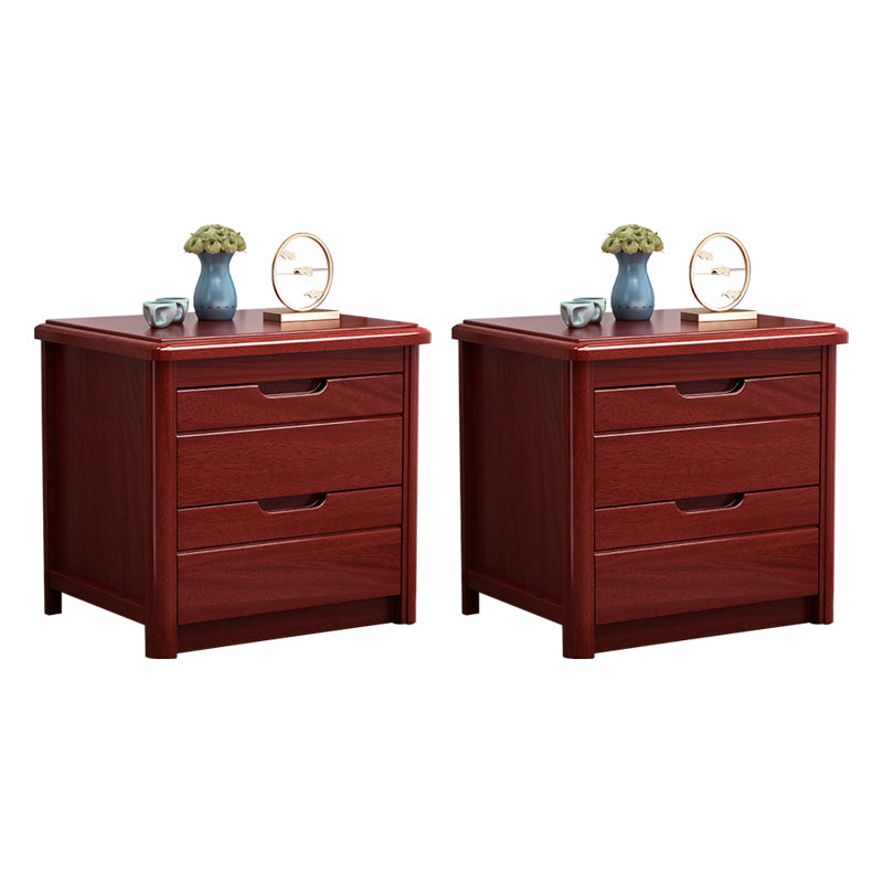 Storage Narrow Nightstand Solid Wood Kids Nightstand with Drawers