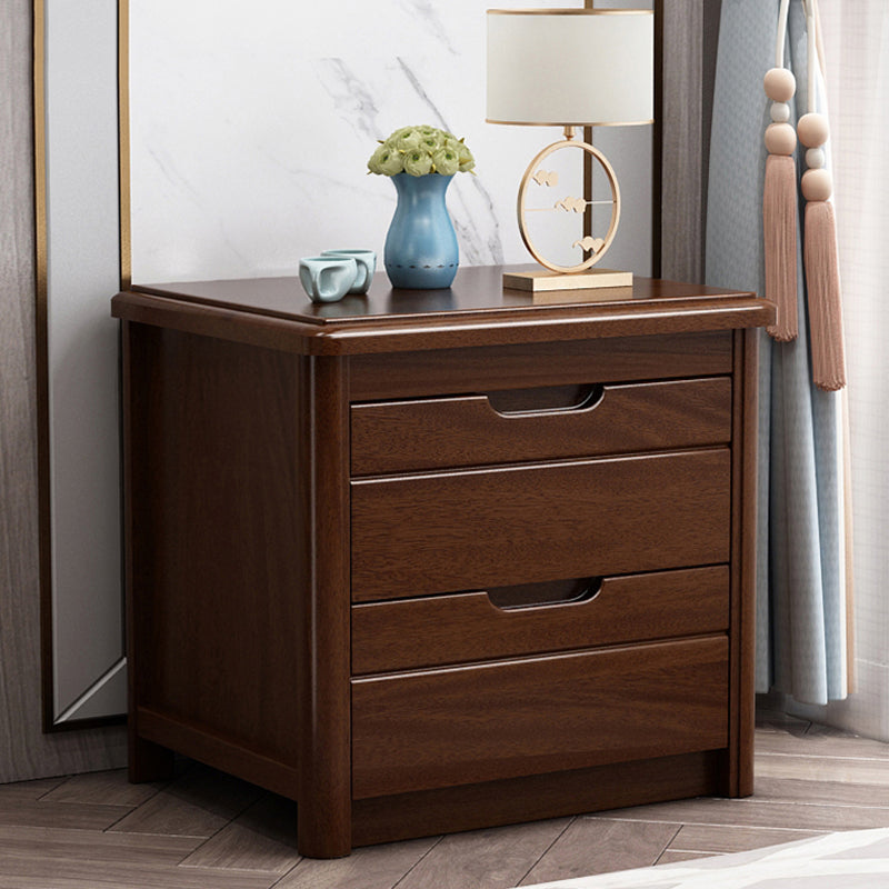 Storage Narrow Nightstand Solid Wood Kids Nightstand with Drawers