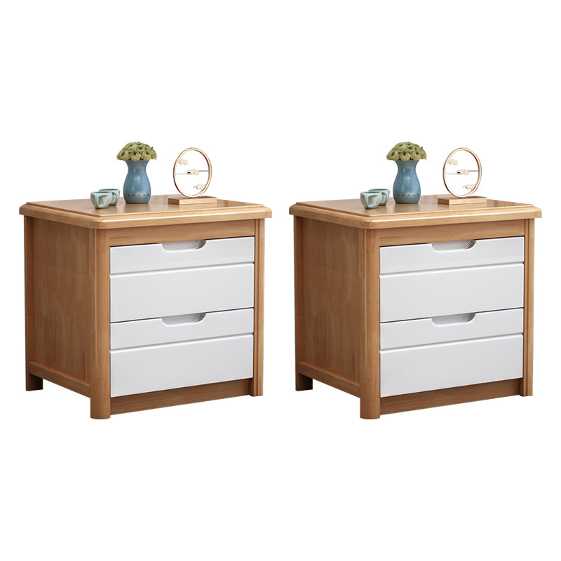 Storage Narrow Nightstand Solid Wood Kids Nightstand with Drawers