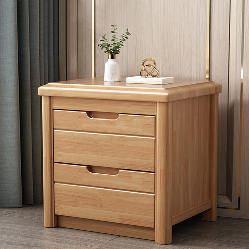 Storage Narrow Nightstand Solid Wood Kids Nightstand with Drawers