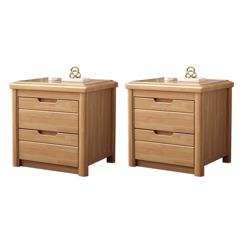 Storage Narrow Nightstand Solid Wood Kids Nightstand with Drawers