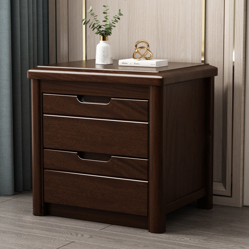 Storage Narrow Nightstand Solid Wood Kids Nightstand with Drawers