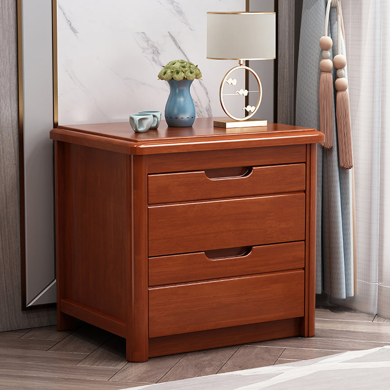 Storage Narrow Nightstand Solid Wood Kids Nightstand with Drawers