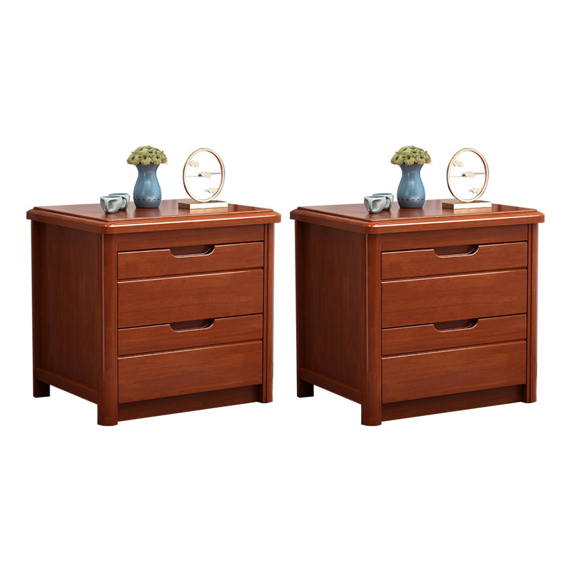 Storage Narrow Nightstand Solid Wood Kids Nightstand with Drawers