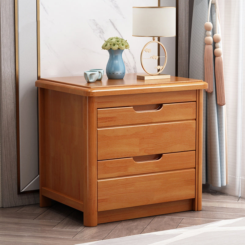 Storage Narrow Nightstand Solid Wood Kids Nightstand with Drawers