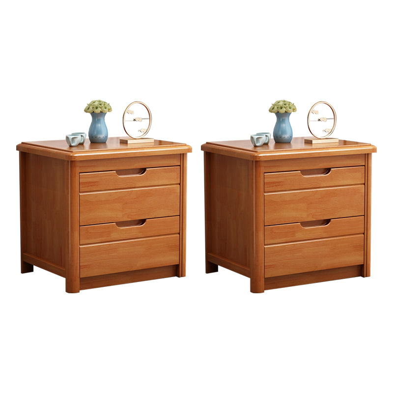 Storage Narrow Nightstand Solid Wood Kids Nightstand with Drawers