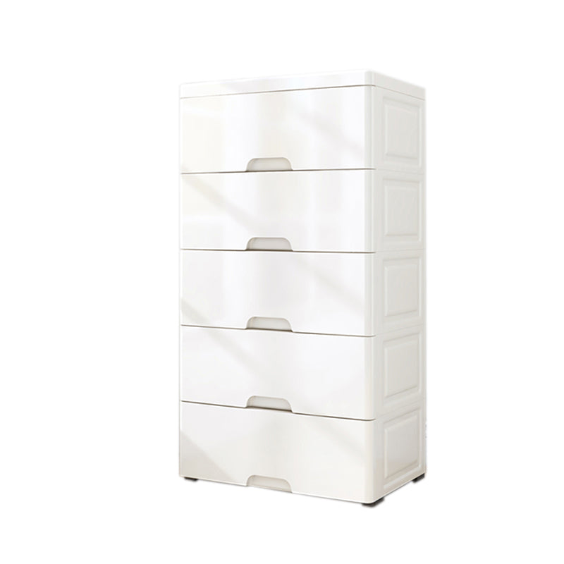 Plastic Scandinavian Kids Nightstand Chest Nursery Dresser with 6/5 Drawers