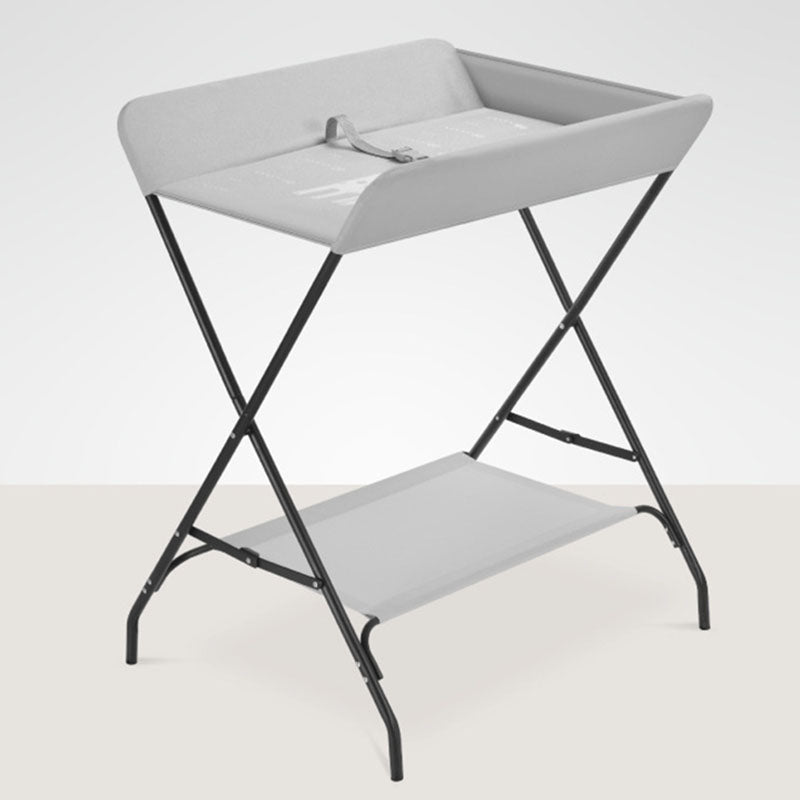 Modern Metal Changing Table Flat Top Baby Changing Table With Safety Rails