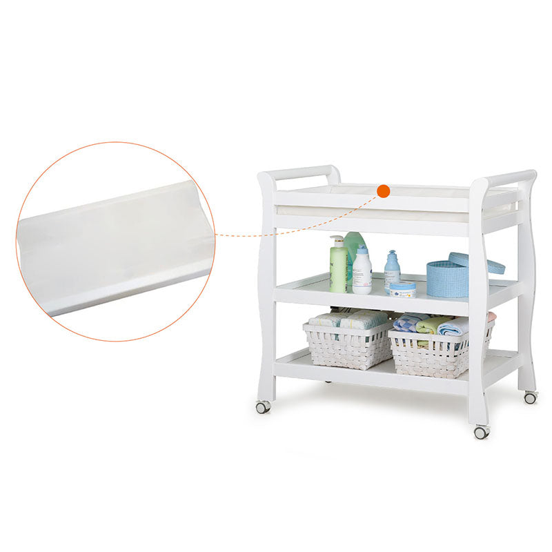 Modern Wooden Baby Changing Table Safety Rails Changing Table