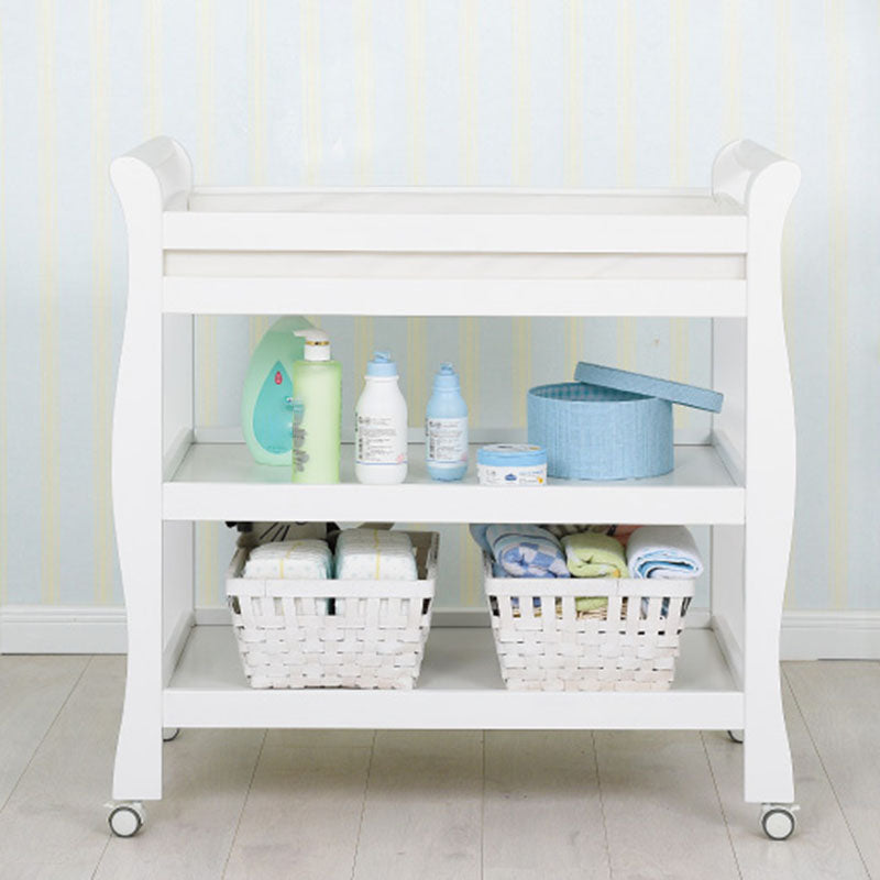 Modern Wooden Baby Changing Table Safety Rails Changing Table