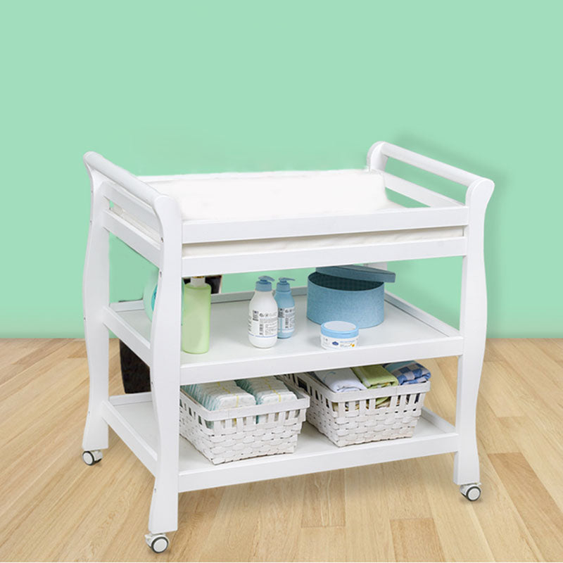 Modern Wooden Baby Changing Table Safety Rails Changing Table