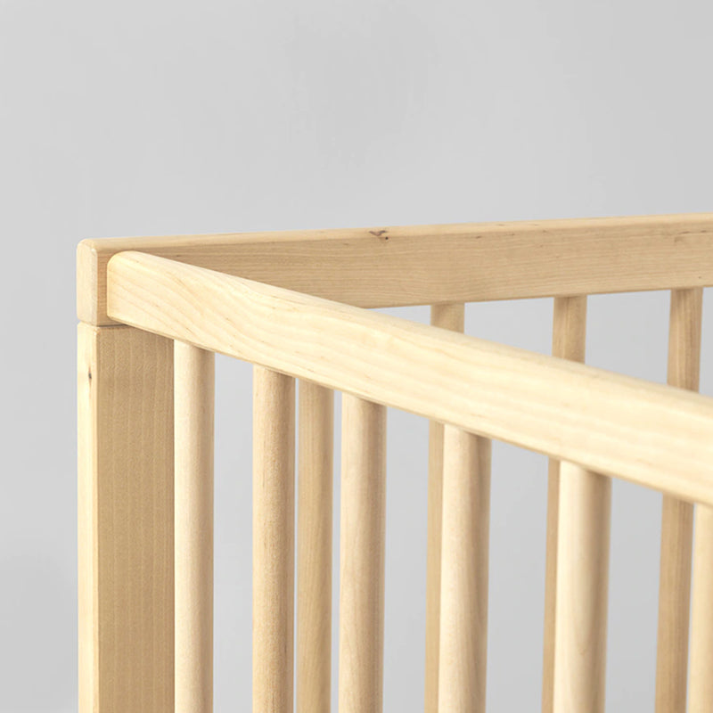 Scandinavian Solid Wood Baby Crib 2-in-1 Convertible Nursery Bed