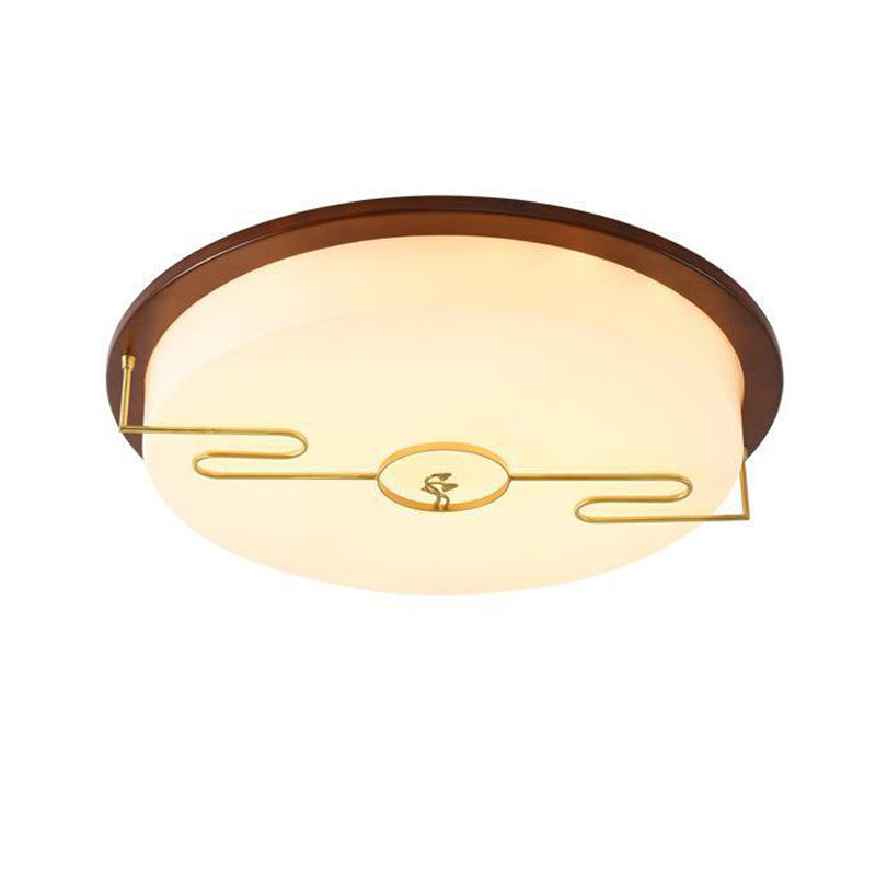 Modern Ceiling Lighting Wooden LED Flush Mount Fixture for Living Room