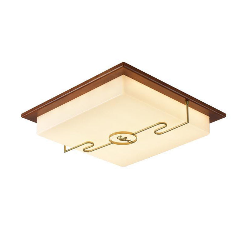 Modern Ceiling Lighting Wooden LED Flush Mount Fixture for Living Room