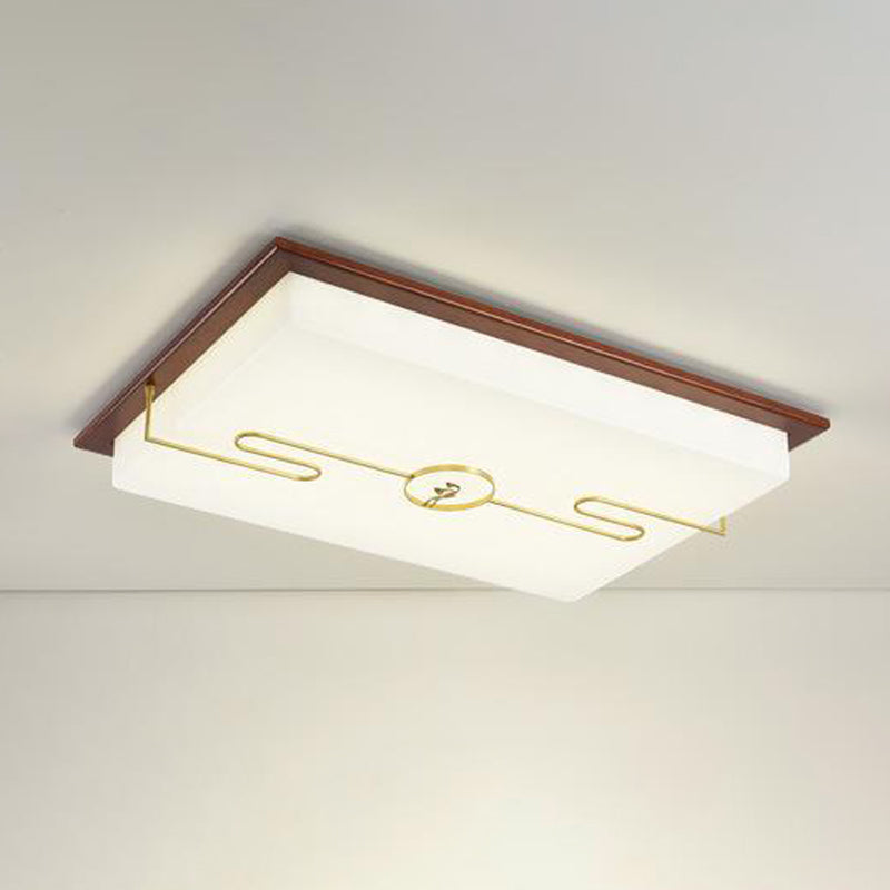 Modern Ceiling Lighting Wooden LED Flush Mount Fixture for Living Room