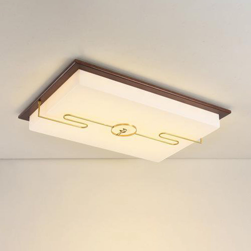 Modern Ceiling Lighting Wooden LED Flush Mount Fixture for Living Room