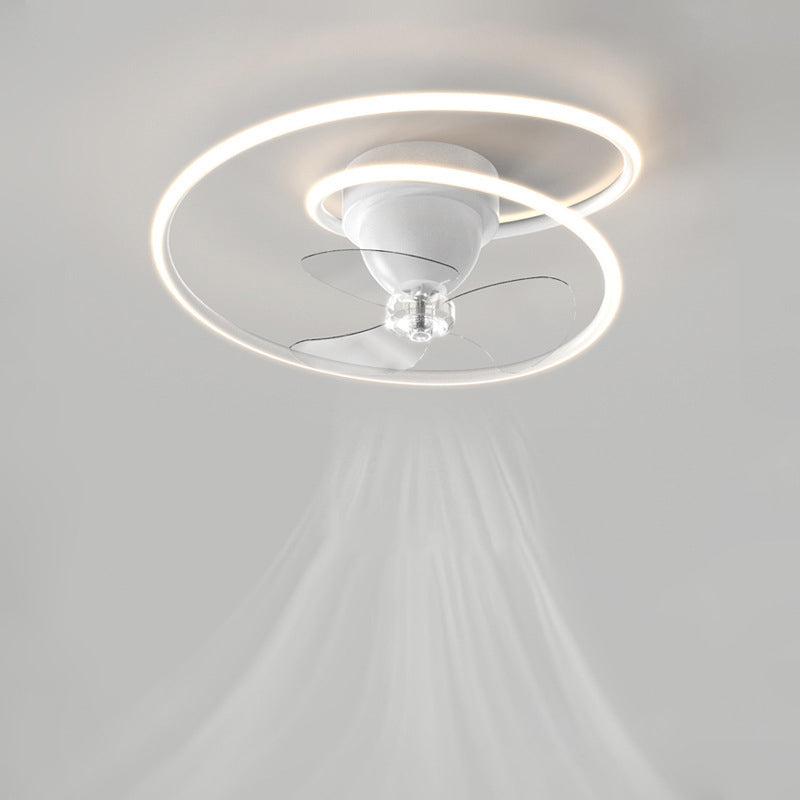 Single White/Golden/Black Ceiling Fan Lamp Unique Modern LED Ceiling Fan Light