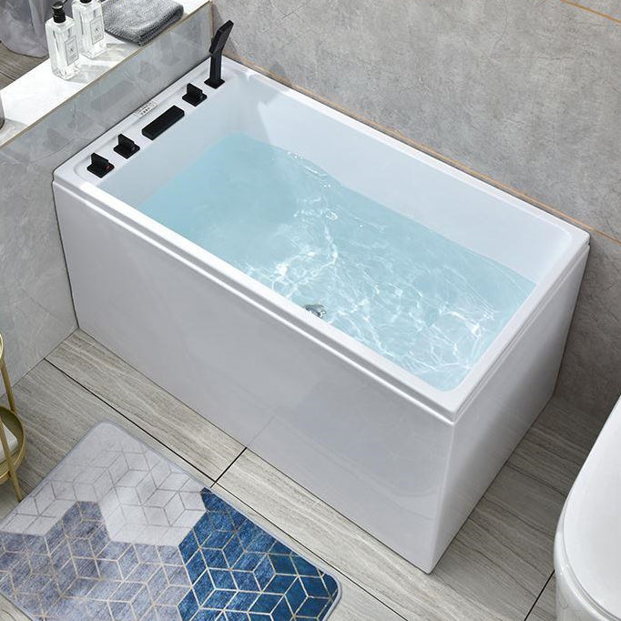 Back to Wall Antique Finish Bath Soaking Rectangular Modern Tub