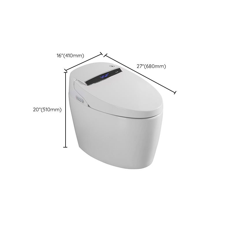 Contemporary Floor Standing Bidet with Elongated Bowl Shape in White