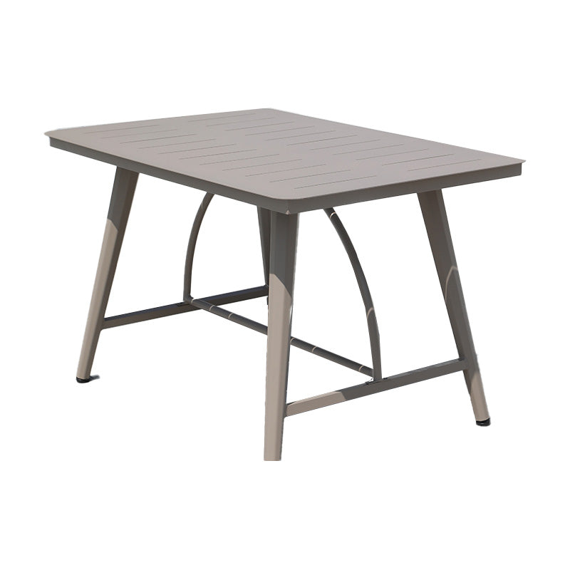 Gray Water Resistant Patio Table Contemporary UV Resistant Dining Table