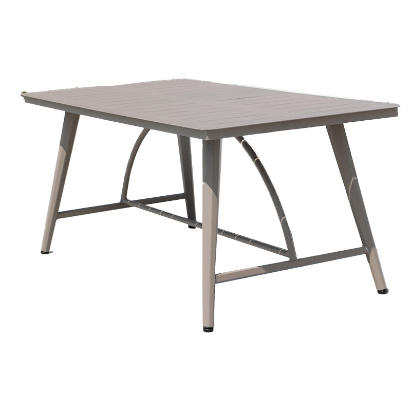 Gray Water Resistant Patio Table Contemporary UV Resistant Dining Table