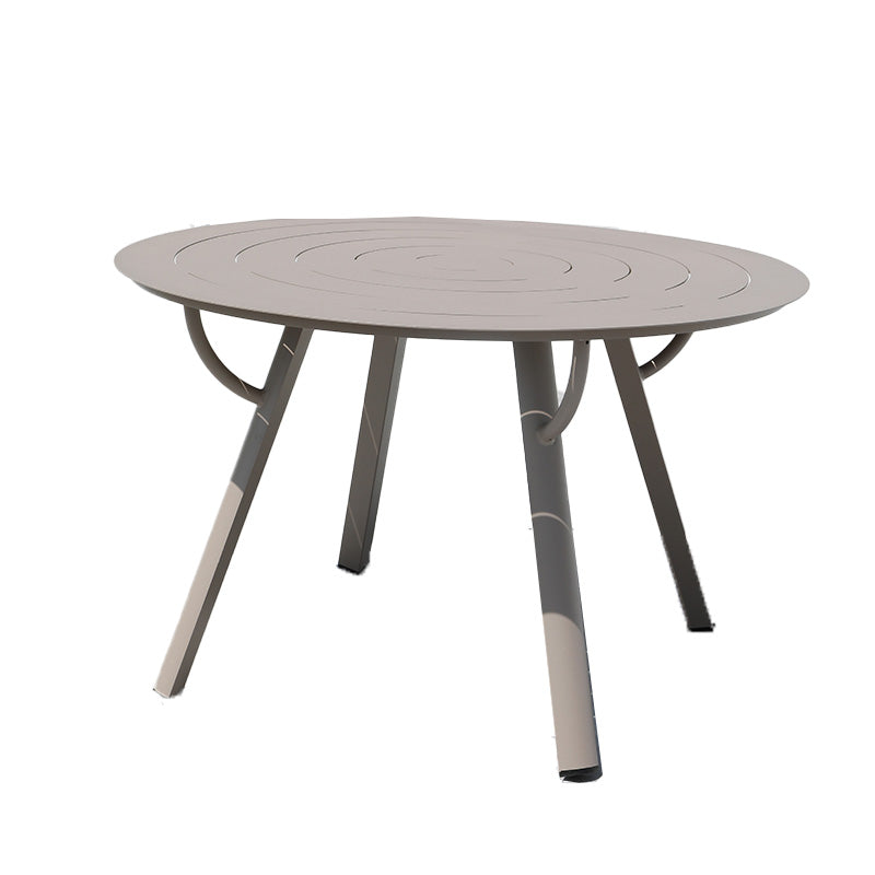 Gray Water Resistant Patio Table Contemporary UV Resistant Dining Table