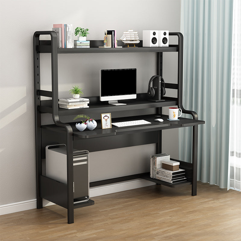 Modern Wooden Children's Desk with Storage Shelves Computer Desk