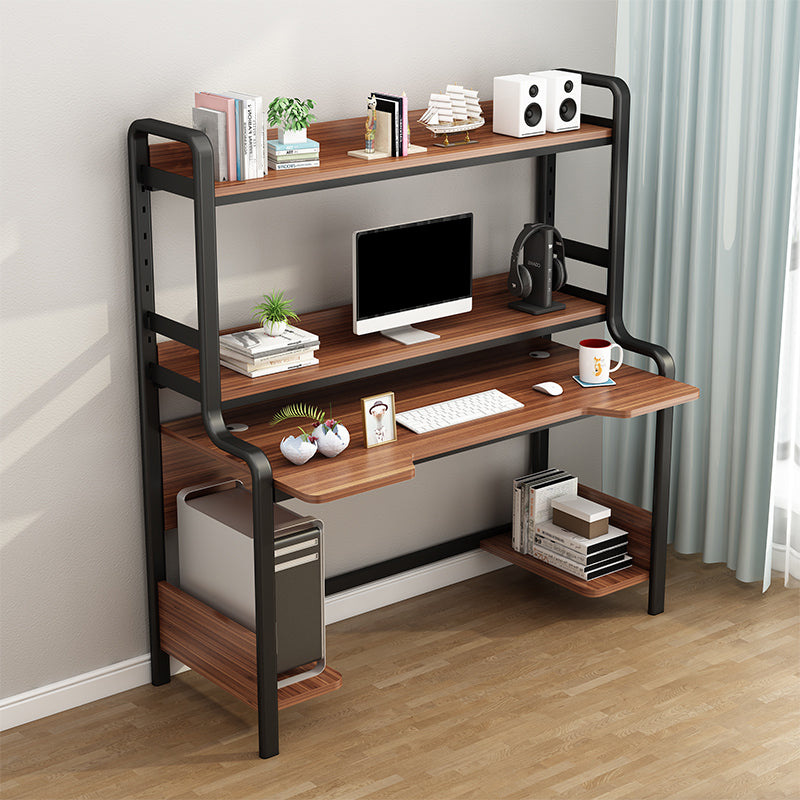 Modern Wooden Children's Desk with Storage Shelves Computer Desk