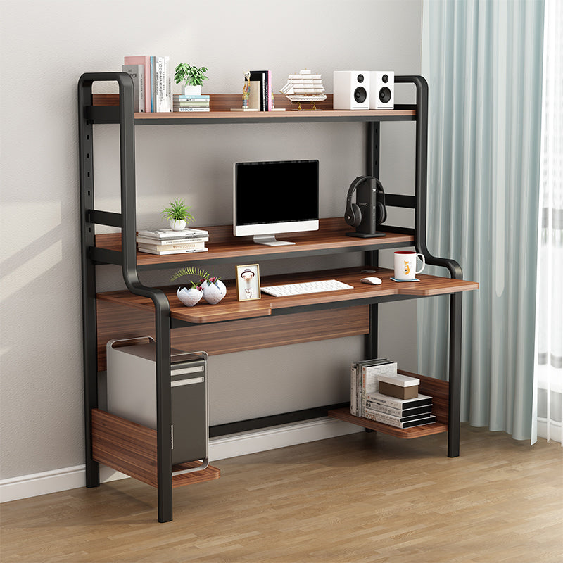 Modern Wooden Children's Desk with Storage Shelves Computer Desk