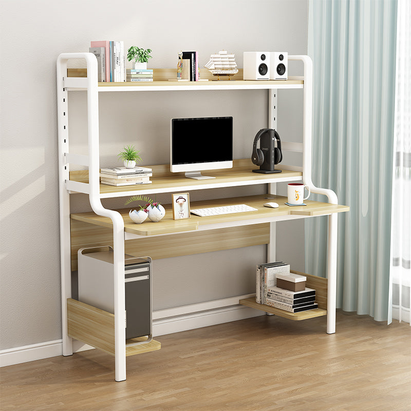 Modern Wooden Children's Desk with Storage Shelves Computer Desk