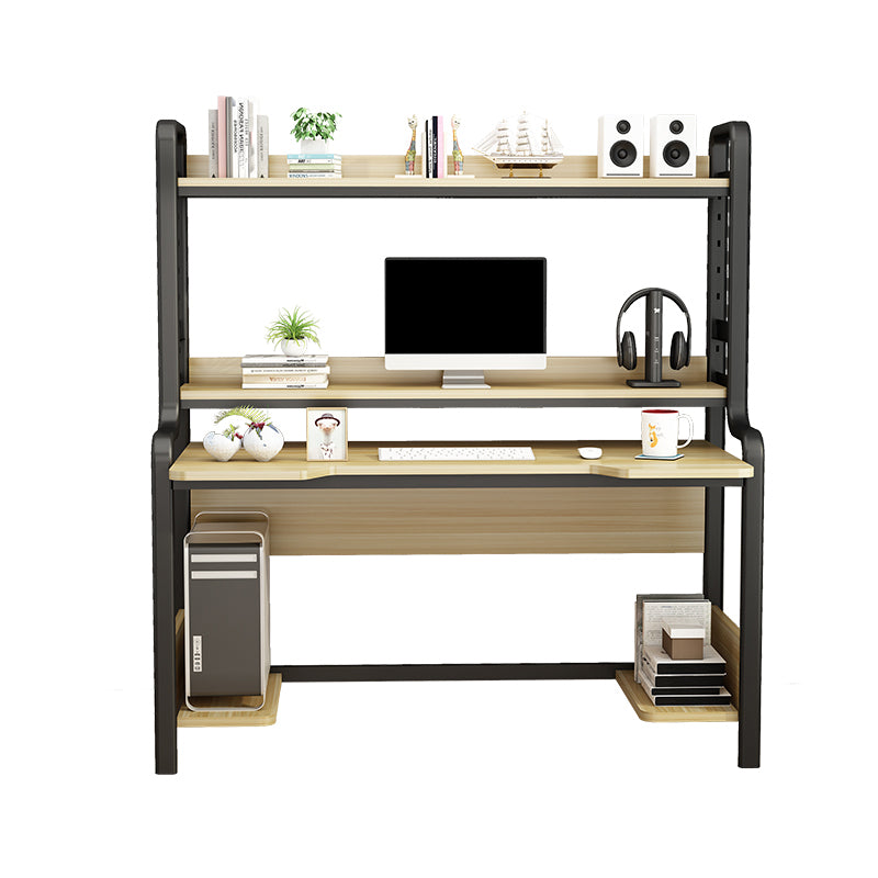 Modern Wooden Children's Desk with Storage Shelves Computer Desk