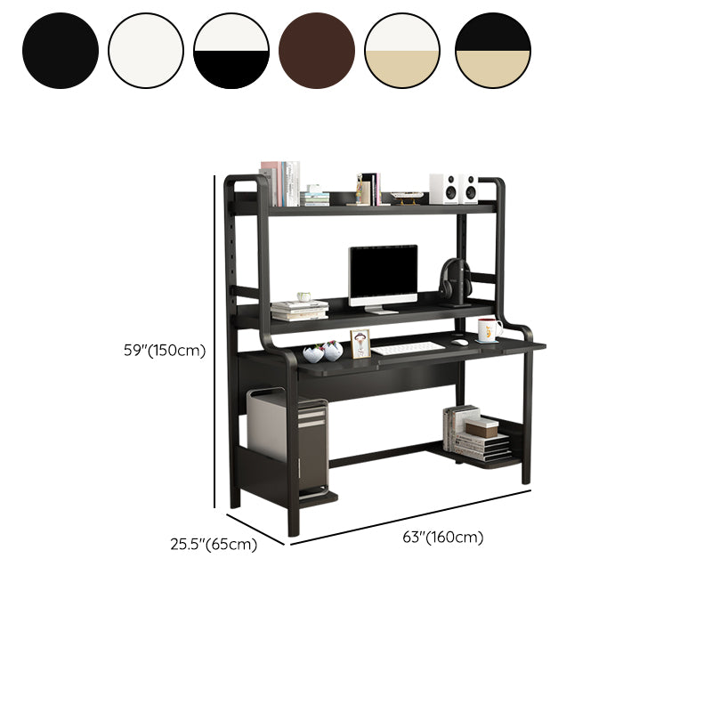 Modern Wooden Children's Desk with Storage Shelves Computer Desk