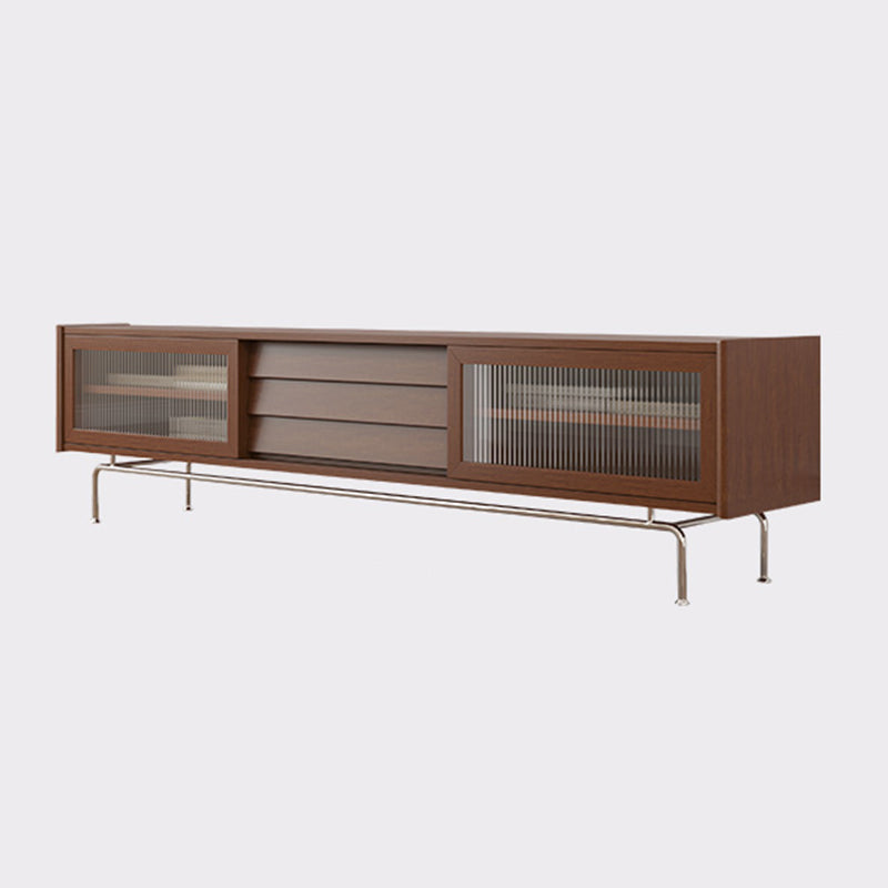 Modern TV Console Solid Wood Media Console TV Stand for Living Room