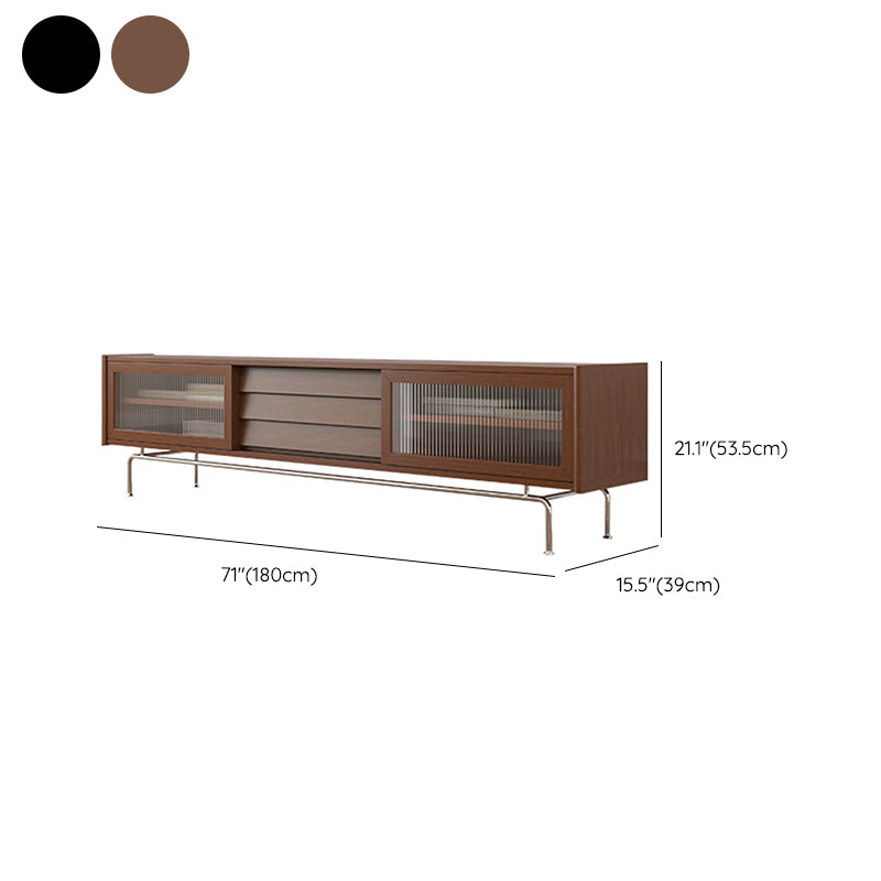 Modern TV Console Solid Wood Media Console TV Stand for Living Room