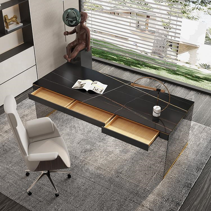 Rectangular Shaped Modern Office Table Office Writing Desk in Black/White