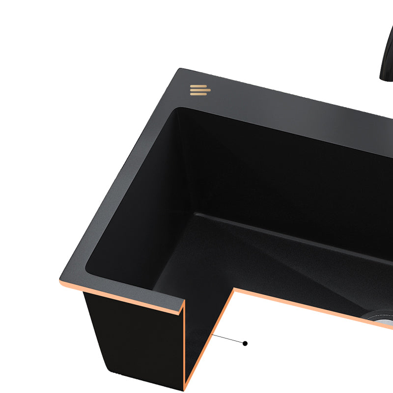 Modern Style Kitchen Sink All-in-one Black Kitchen Sink with Drain Assembly