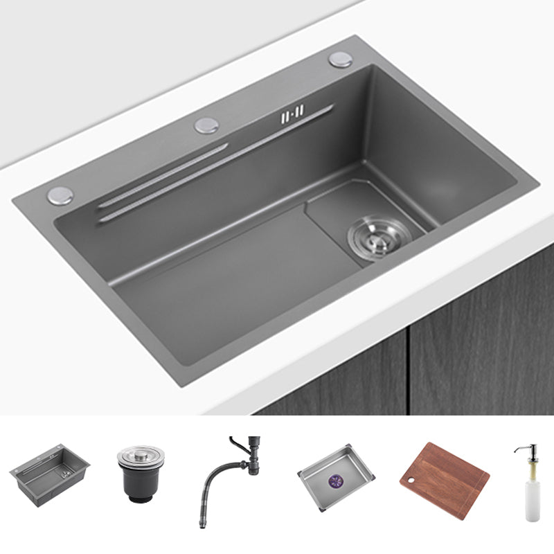 Modern Kitchen Sink Stainless Rectangular Faucet Kitchen Sink