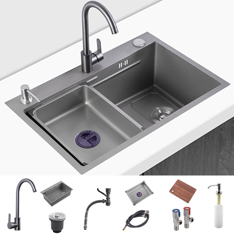Modern Kitchen Sink Stainless Rectangular Faucet Kitchen Sink