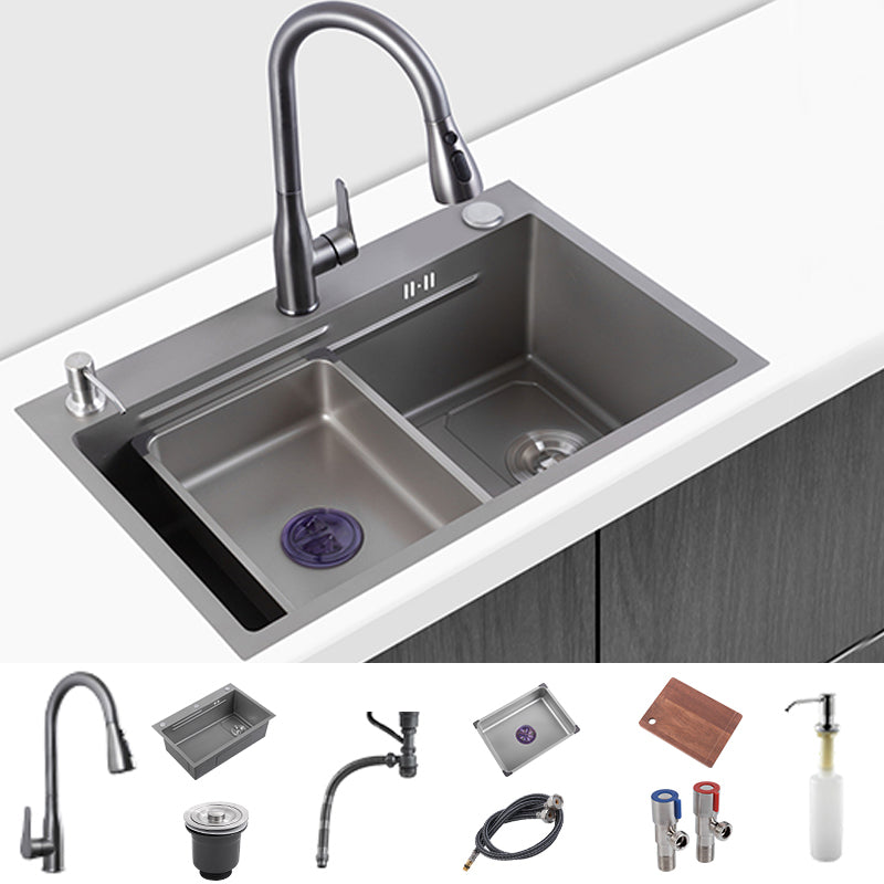 Modern Kitchen Sink Stainless Rectangular Faucet Kitchen Sink