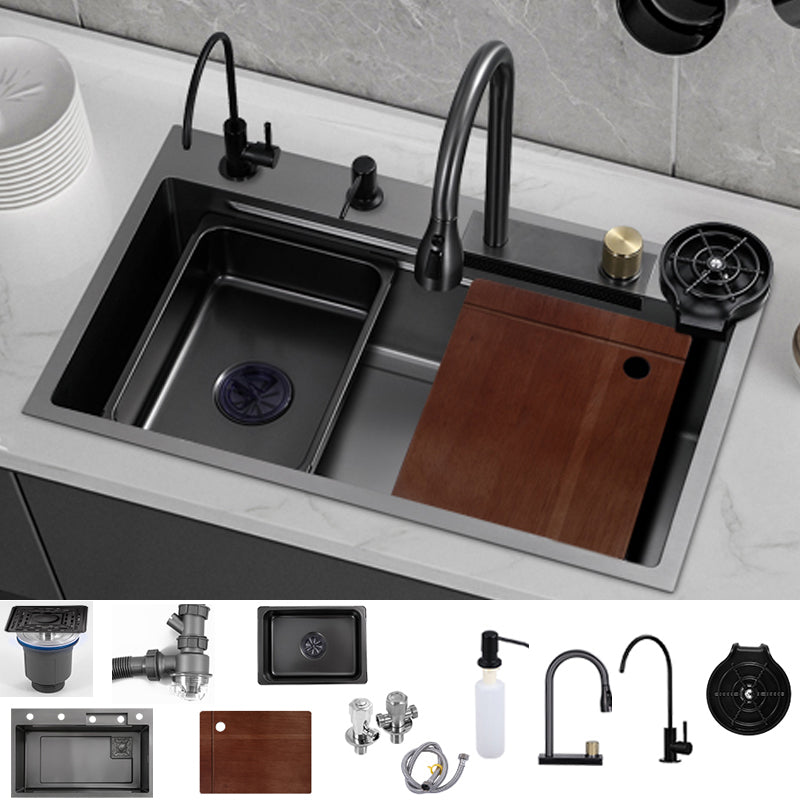 Modern Kitchen Sink Stainless Rectangular Faucet Kitchen Sink