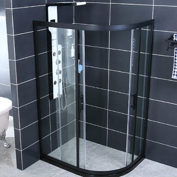 Neo-round Stainless Steel Shower Enclosure with Double Door Handles