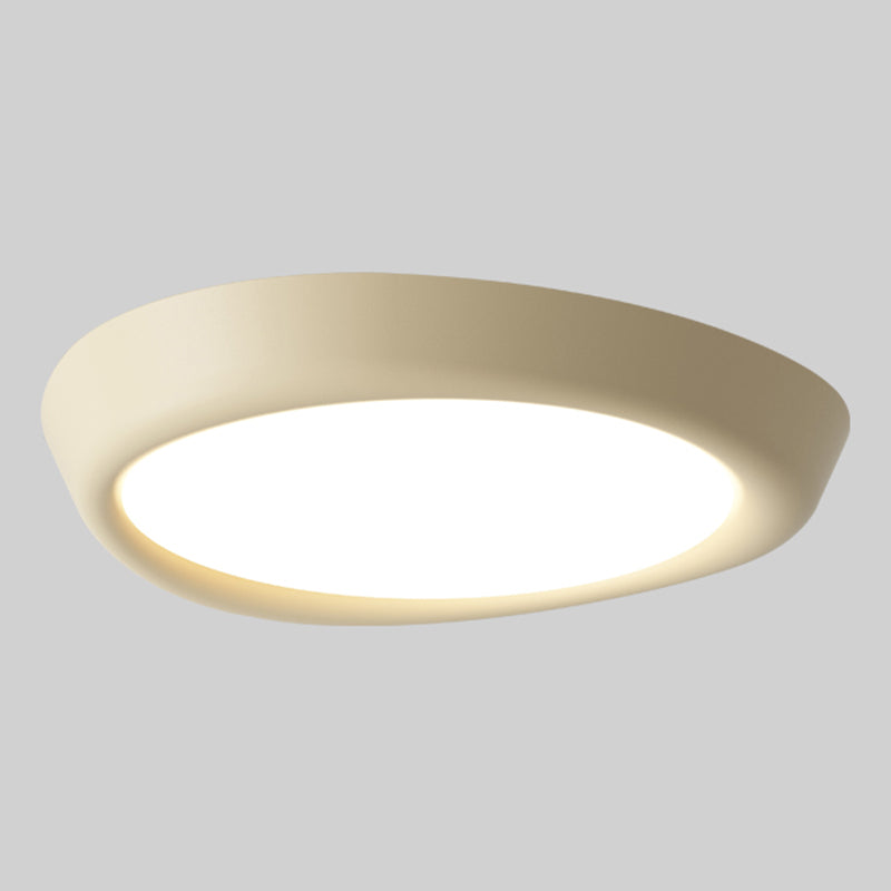 Resin LED Flush Mount Nordic Round Ceiling Light Fixture for Bedroom