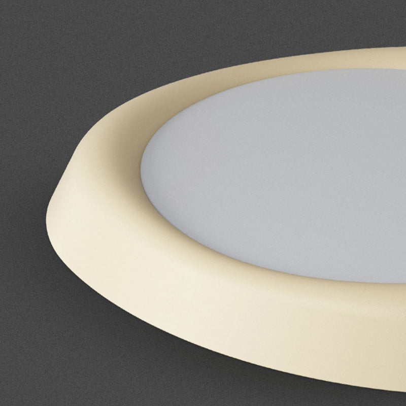 Resin LED Flush Mount Nordic Round Ceiling Light Fixture for Bedroom