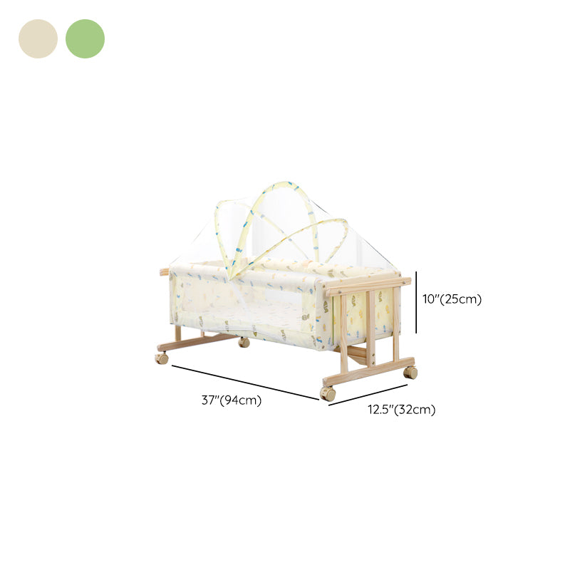 Solid Wood Rectangle Crib Cradle Rocking or Gliding Crib Cradle for Baby Use