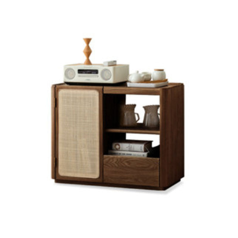 Modern Sideboard Solid Wood Sideboard Buffet with Door for Dining Room