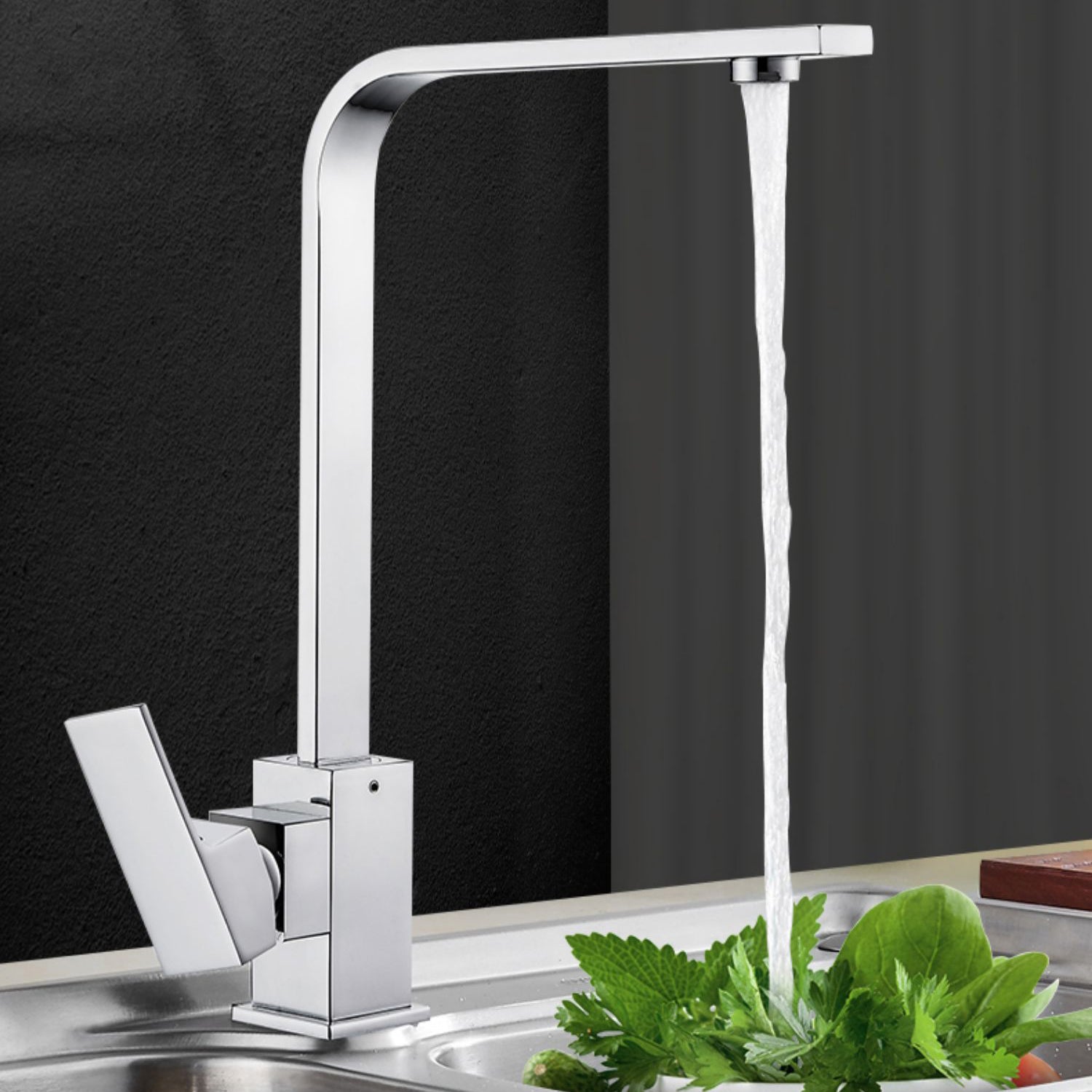 Modern Spring Spout Water Filler One Handle High Arch Meta Kitchen Faucet