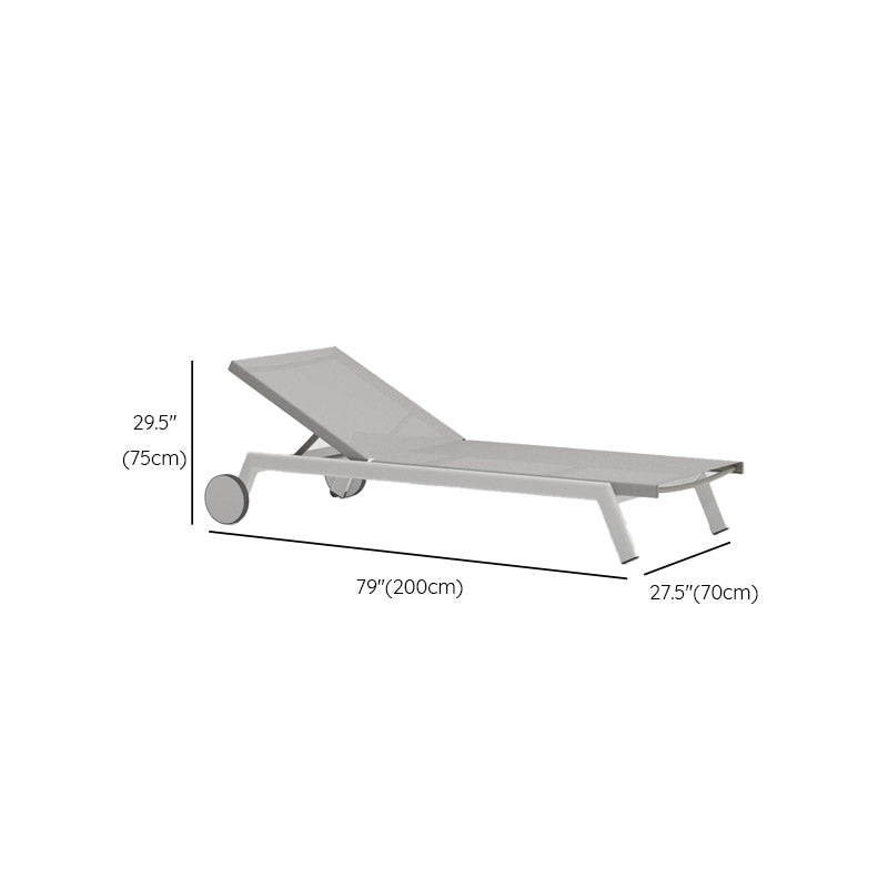 Aluminum Patio Daybed 1-Seat Outdoor Patio Sofa without Cushions